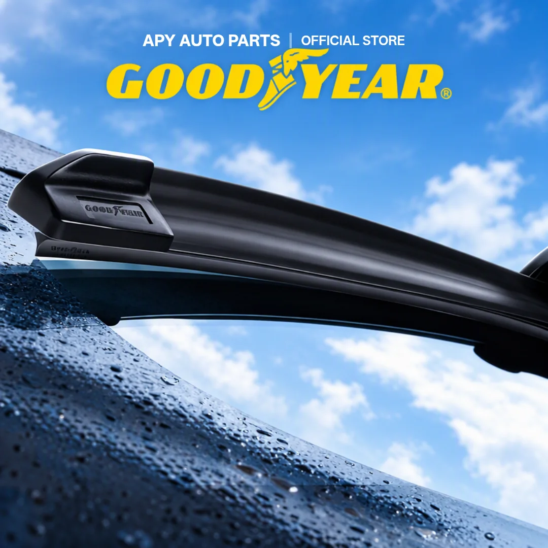 ก้านปัดน้ำฝนสำหรับรถยนต์ไฟฟ้าแบรนด์ Goodyear ดีไซน์แอโรไดนามิก ติดตั้งบนกระจกหน้ารถยนต์ไฟฟ้า เพิ่มทัศนวิสัยคมชัด ปัดน้ำฝนได้ดีเยี่ยม