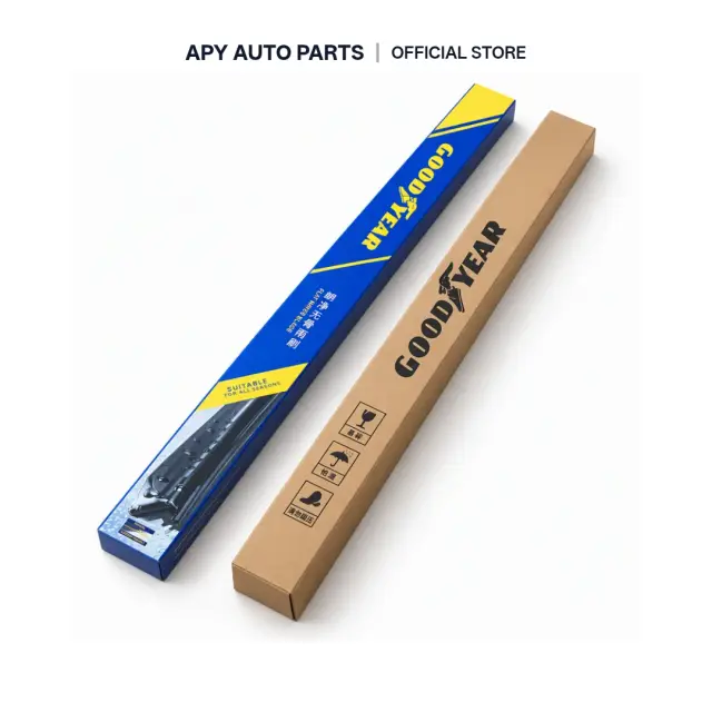กล่องบรรจุภัณฑ์ก้านปัดน้ำฝน Goodyear และกล่องลูกฟูกสำหรับรถยนต์